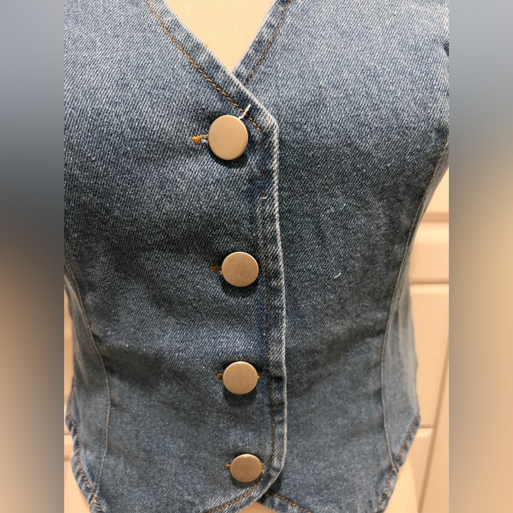 NWT Flying Tomato | Free Market Island daydreams Denim vest - Picture 7 of 9